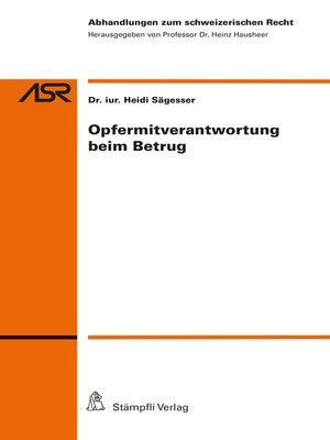 cover image of Opfermitverantwortung beim Betrug